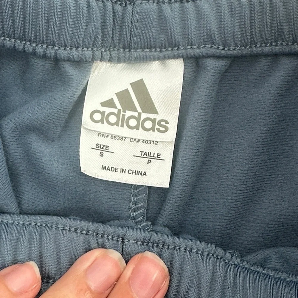 Adidas tear aways Kids Gray blue Joggers basketball pants active wear y2k sz sm - Picture 8 of 8